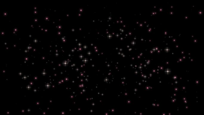 粉色恒星颗粒背景发光粒子粒子特写闪亮粒子
