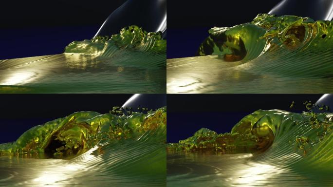 液态金属金水模拟特效视频