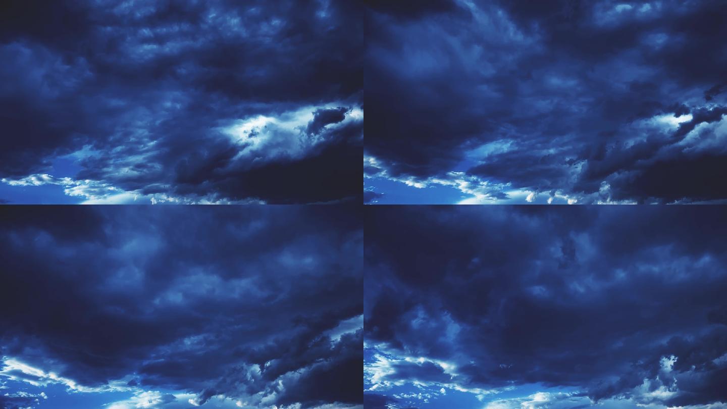 【HD天空】深蓝厚云阴沉氛围大片云层云絮