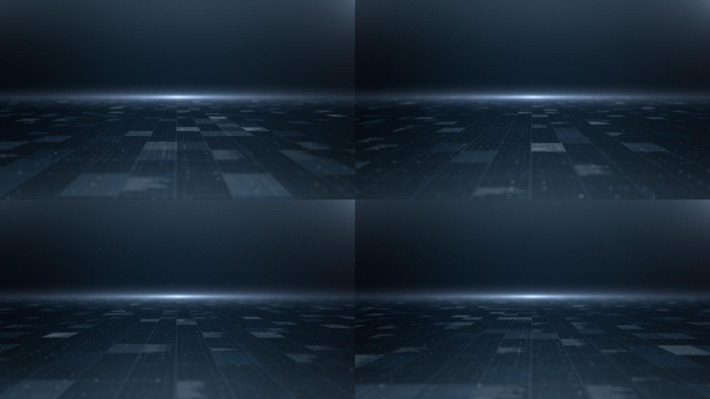 蓝色背景科技配景数字虚拟科幻空间