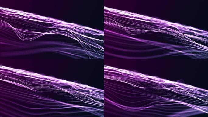 紫色背景紫色变幻线等离子体等离子流