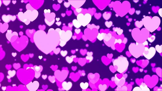 心形表情符号背景心形背景浪漫紫色粉色心形