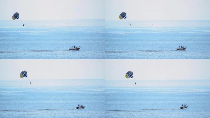 4K海上降落伞运动
