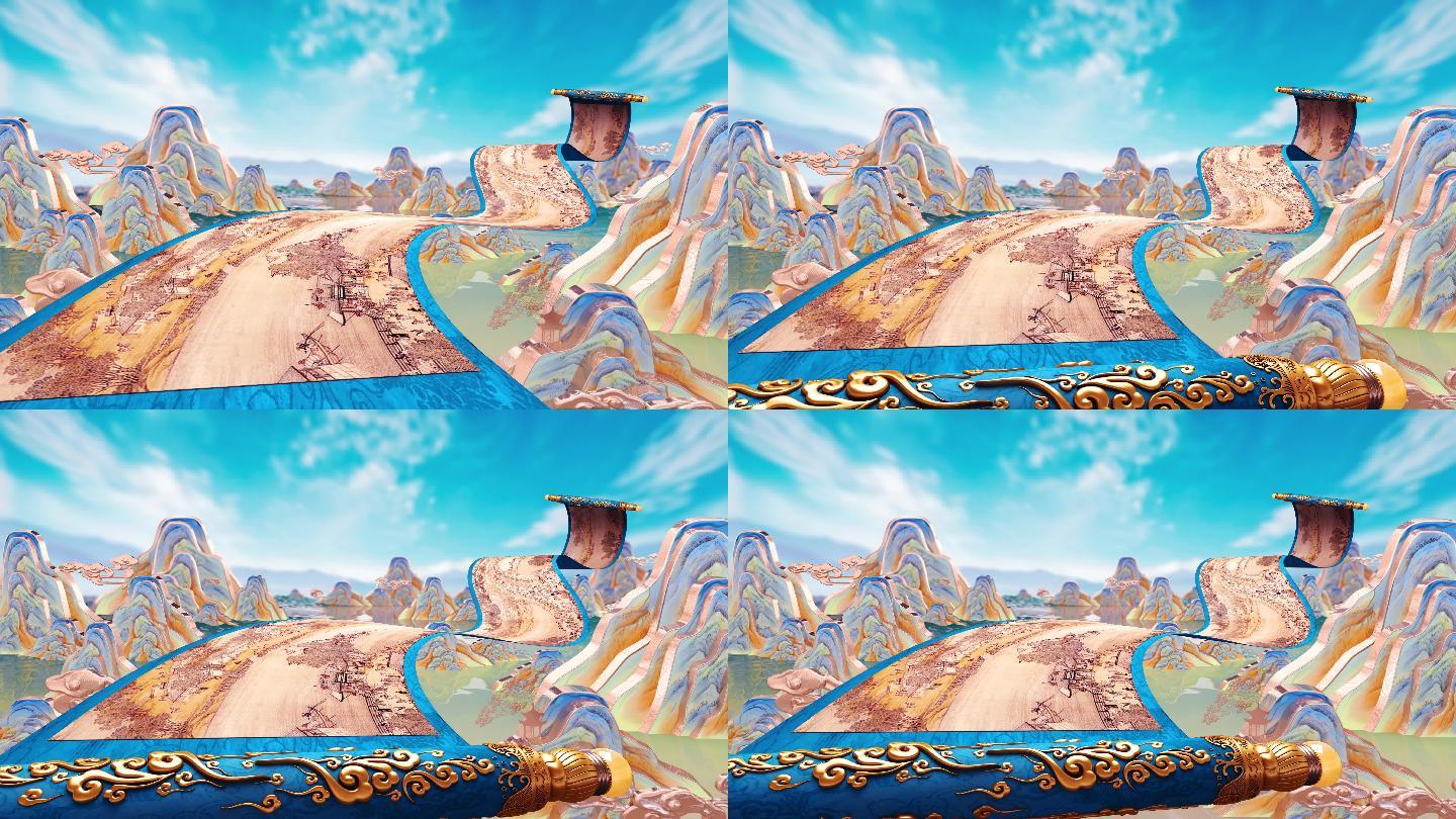 国潮风片头落版空背景 文字随意加 4096x2304 高清视频素材下载 编号 影视包装 光厂 Vj师网 Www Vjshi Com