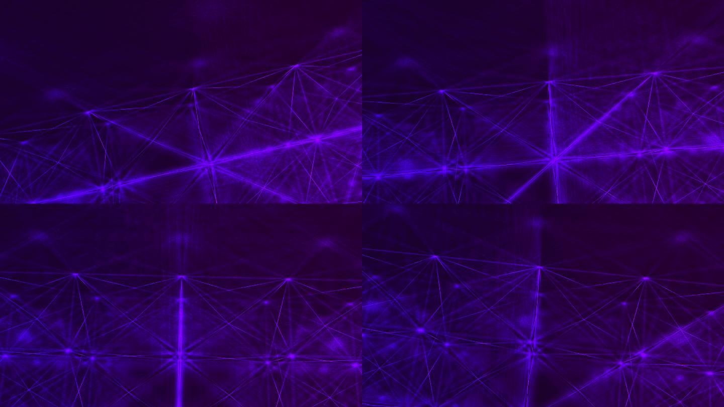 紫色线条背景时空空间立体结构场景网格
