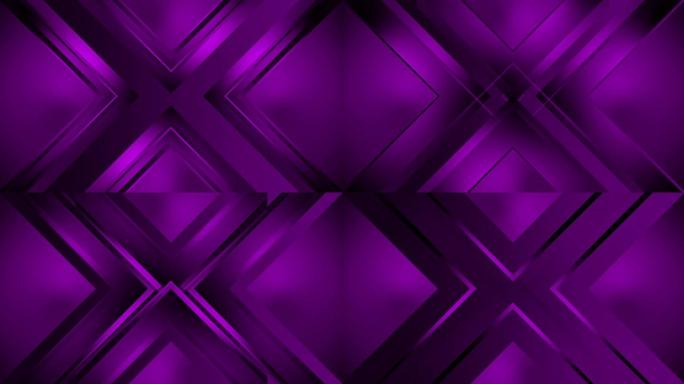 紫色背景几何图形变化变幻动态场景舞台