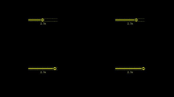 标注数字距离科技线条