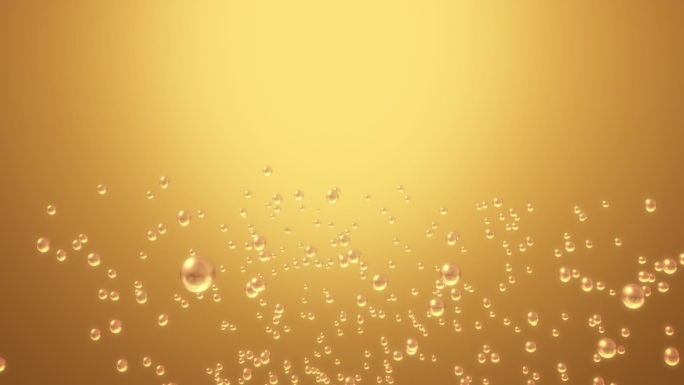 3d动画：起泡的水，啤酒泡泡升起