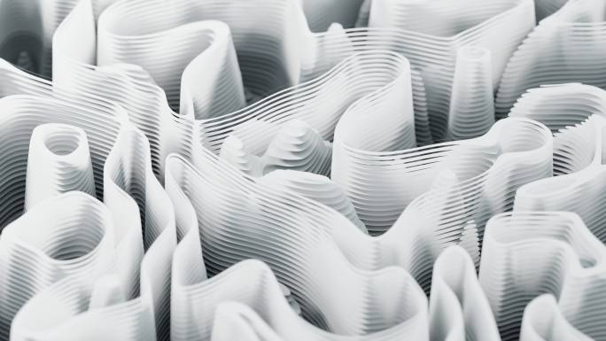 抽象多层纸张背景3D渲染