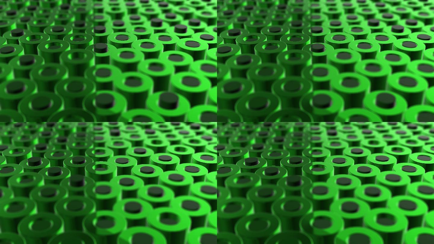绿色圆柱体动画背景