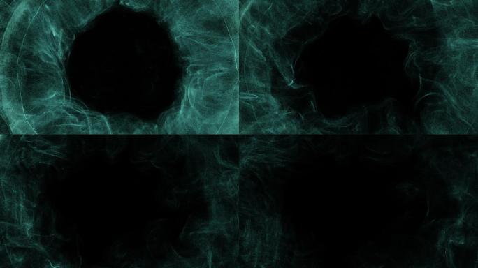 抽象粒子动画黑洞吞噬全息虫洞冲击波