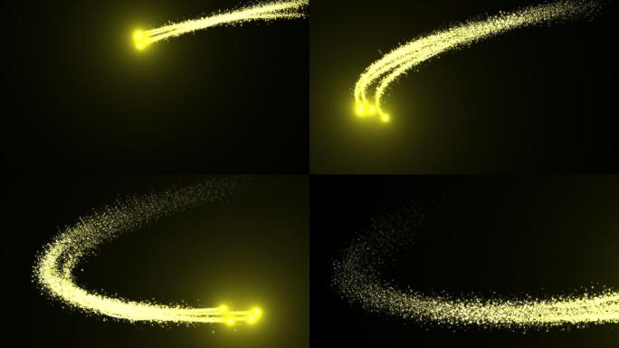alpha金色粒子路径光线3（素材）
