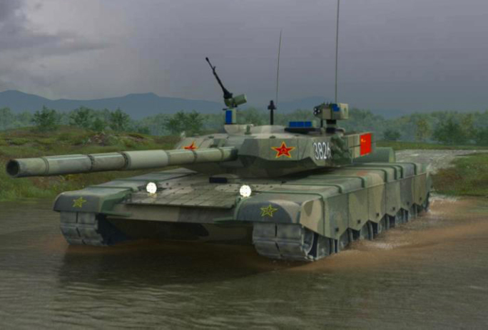 ZTZ-99A坦克涉水行进