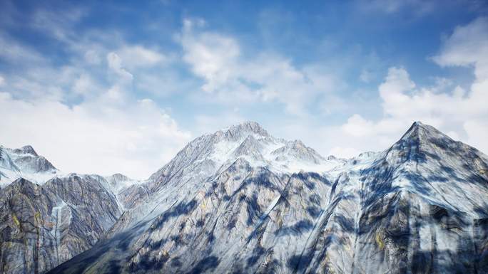 三维雪山山顶