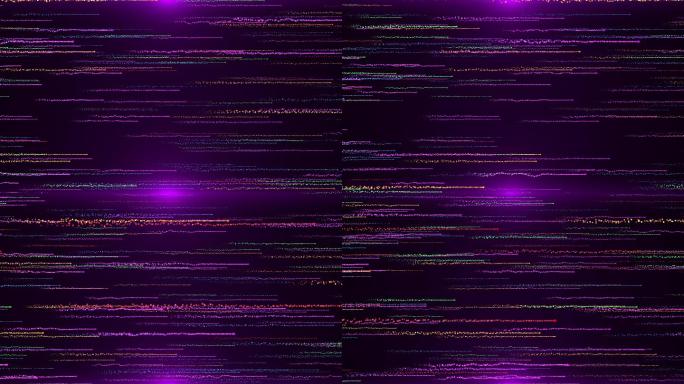 4K粉紫色粒子横向穿梭循环视频3