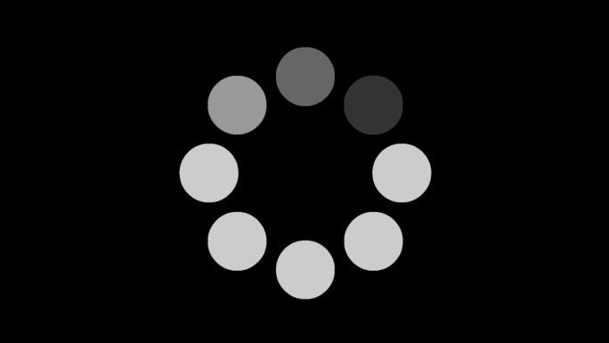 黑白进度条动画光斑圆环圆圈变化缓存