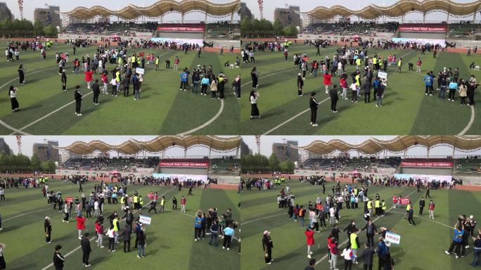 校园运动会航拍C