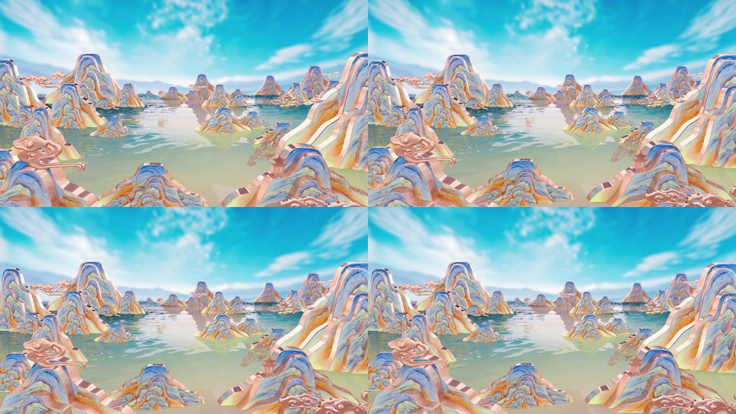 国潮风片头落版空背景 文字随意加 4096x2304 高清视频素材下载 编号 影视包装 光厂 Vj师网 Www Vjshi Com