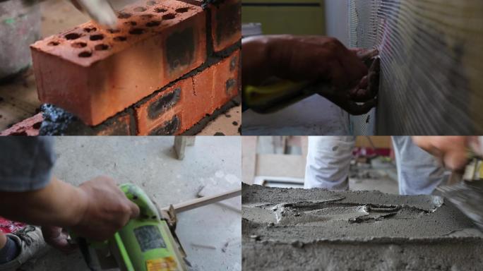 装修施工，砌墙，泥瓦工，切割，家装施工