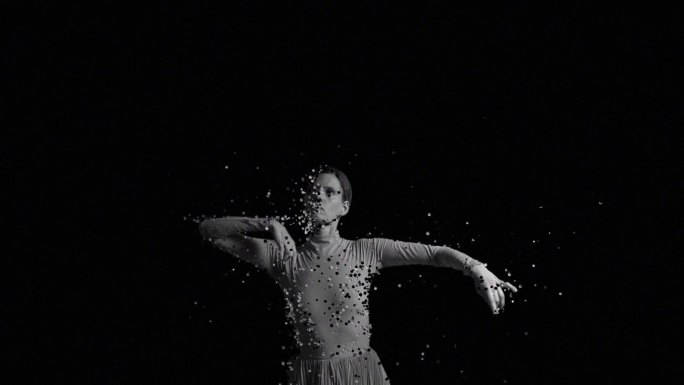 跳舞的女人跳舞舞蹈芭蕾艺术黑白