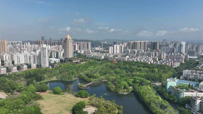 4K正版-航拍深圳龙岗龙城公园