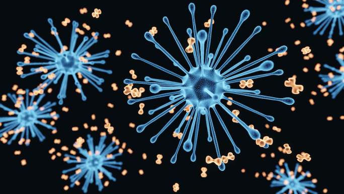 病毒背景新冠病毒细菌细胞微生物真菌