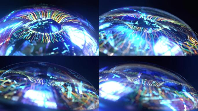 数码眼虹膜反射波线