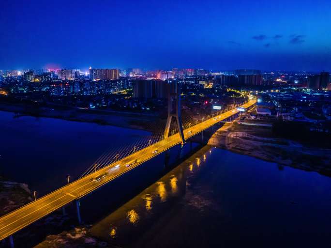 汉江大桥夜景延时