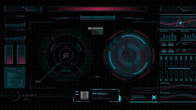 数据全息图hud系统界面科技感