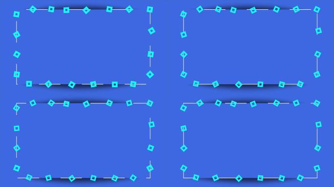 4K抽象方形框架扁平背景栏目