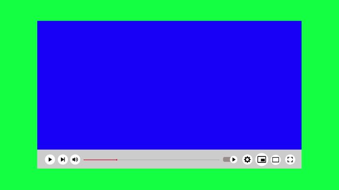 绿色屏幕上的视频播放器