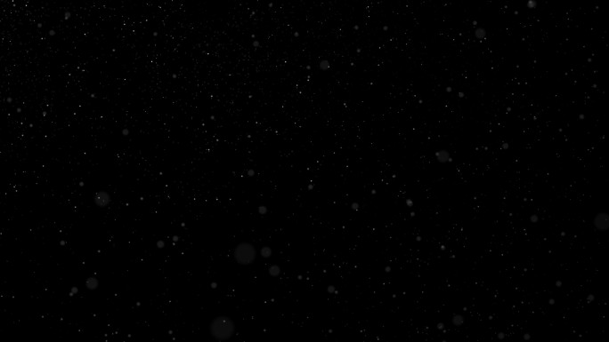 黑色背景上的4k循环暴风雪