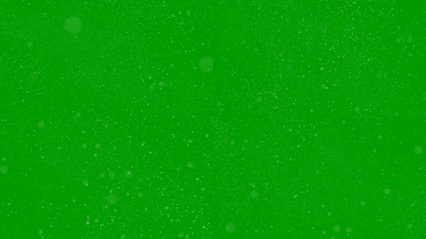绿色色度键背景上的4k循环暴风雪