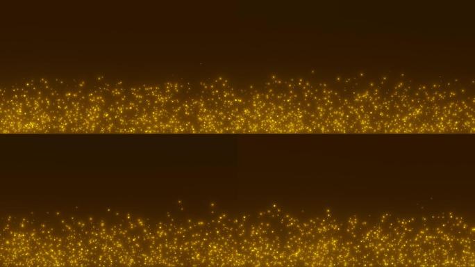金黄色粒子边框修饰元素