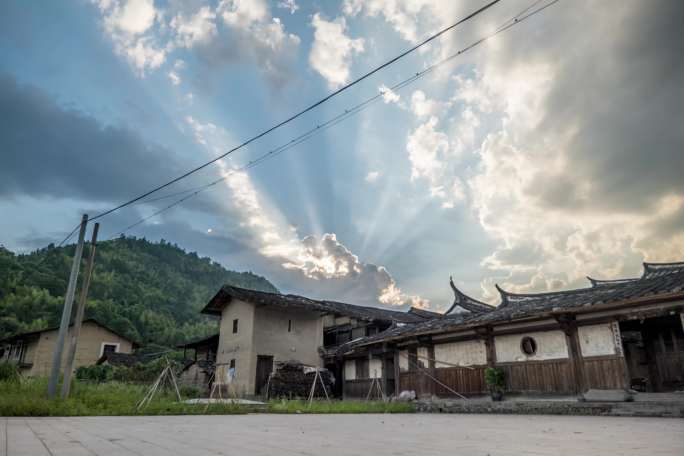 延时 乡村  福州  古建筑 风景