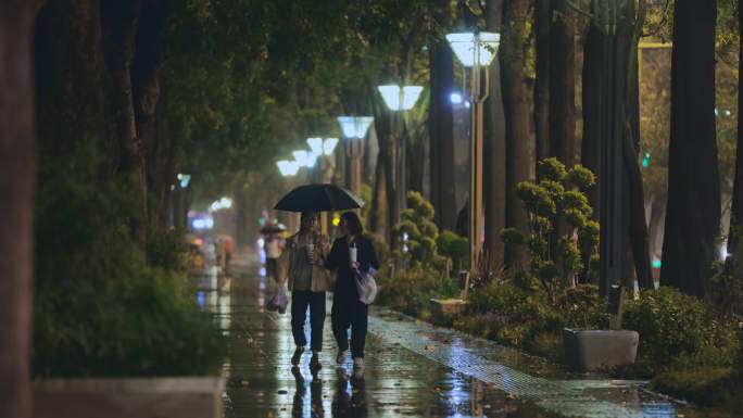 雨夜街头8k