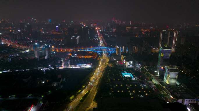 5K长沙三一大道广电大楼夜景合集2