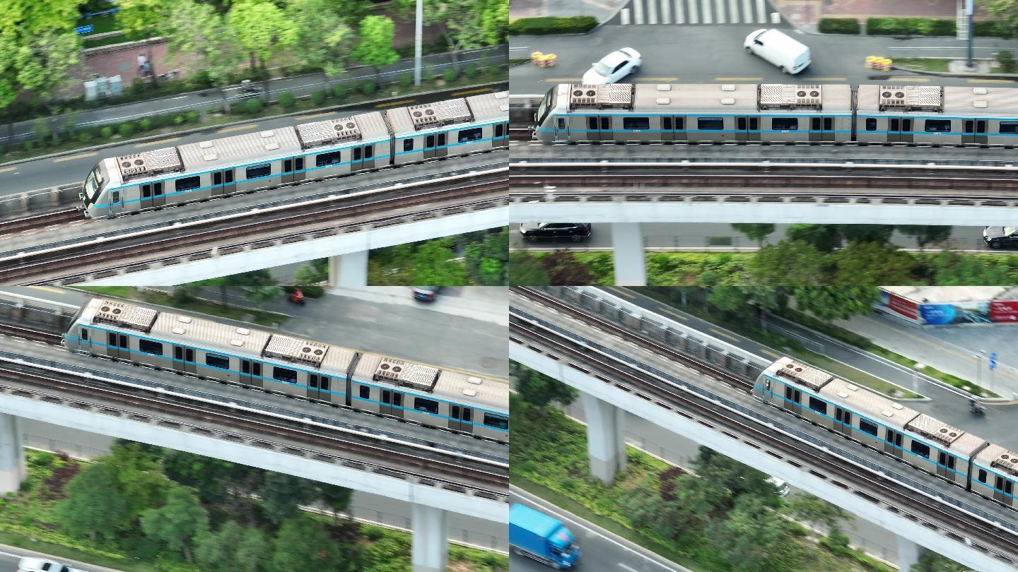 4K正版-深圳地铁3号龙岗线行驶中的列车
