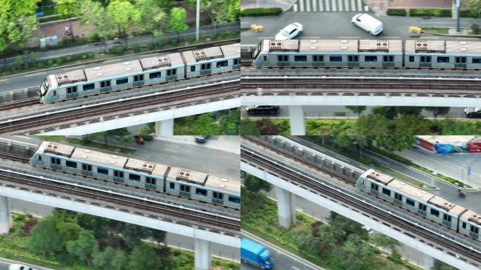 4K正版-深圳地铁3号龙岗线行驶中的列车