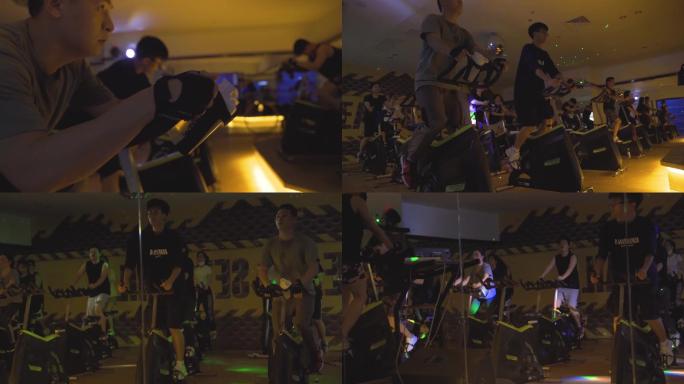 健身房动感单车有氧运动