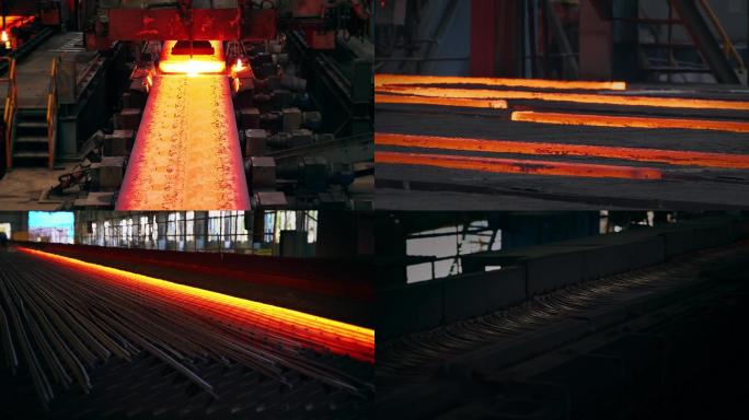 （4K）钢铁厂钢板厂炼钢厂钢圈素材