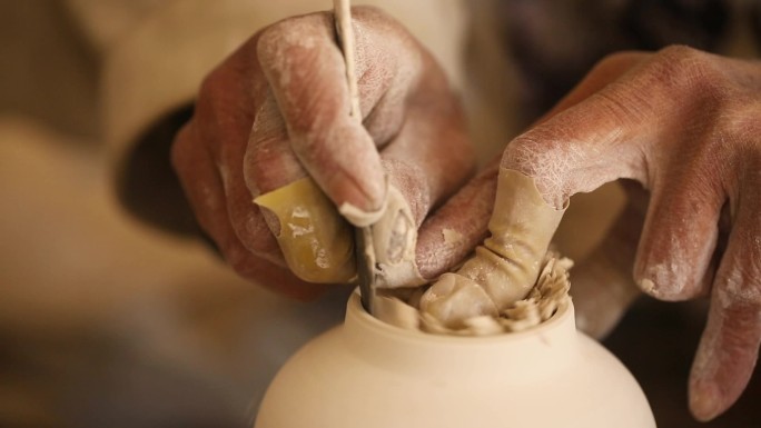 景德镇传统瓷器 陶瓷绘画 手工坊手工制作