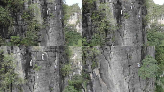 4K-Log-航拍攀岩运动、攀岩者