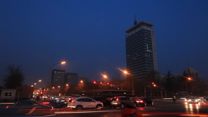 城市  延时  车流  夜景转日景