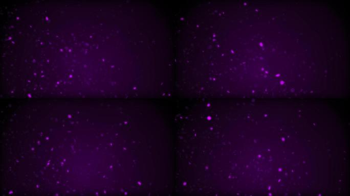 4k紫色圣诞雪花颗粒背景库存视频-冬季雪深蓝色背景库存视频-圣诞节、新年、冬季、降雪、广告、社交媒体