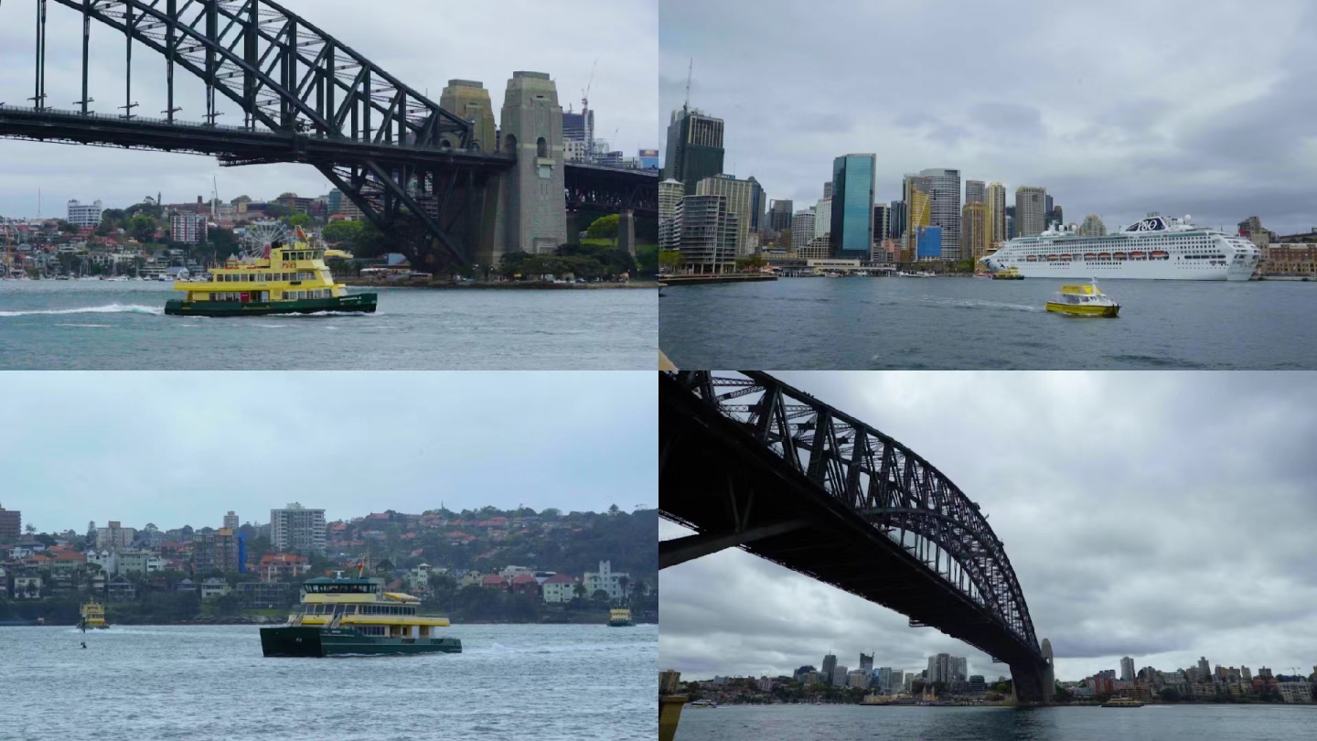 悉尼海湾、港口渡轮、澳大利亚、悉尼歌剧院