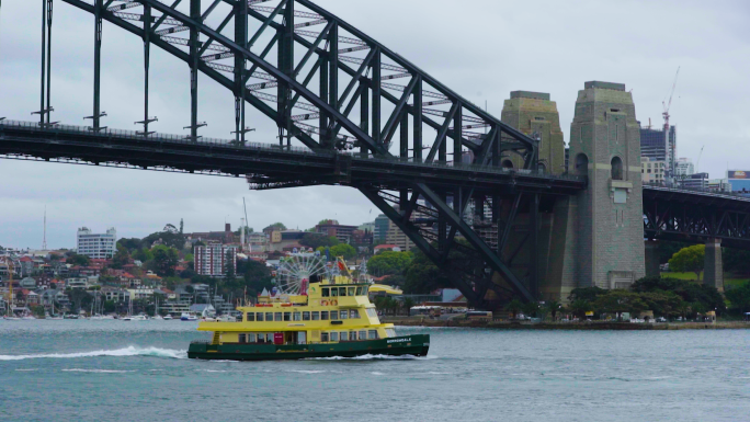 悉尼海湾、港口渡轮、澳大利亚、悉尼歌剧院