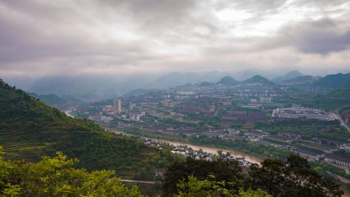 茅台镇全景延时视频