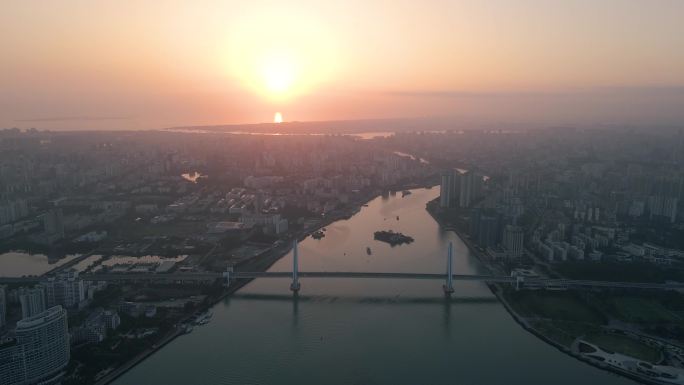 海南海口航拍城市风光合集4K