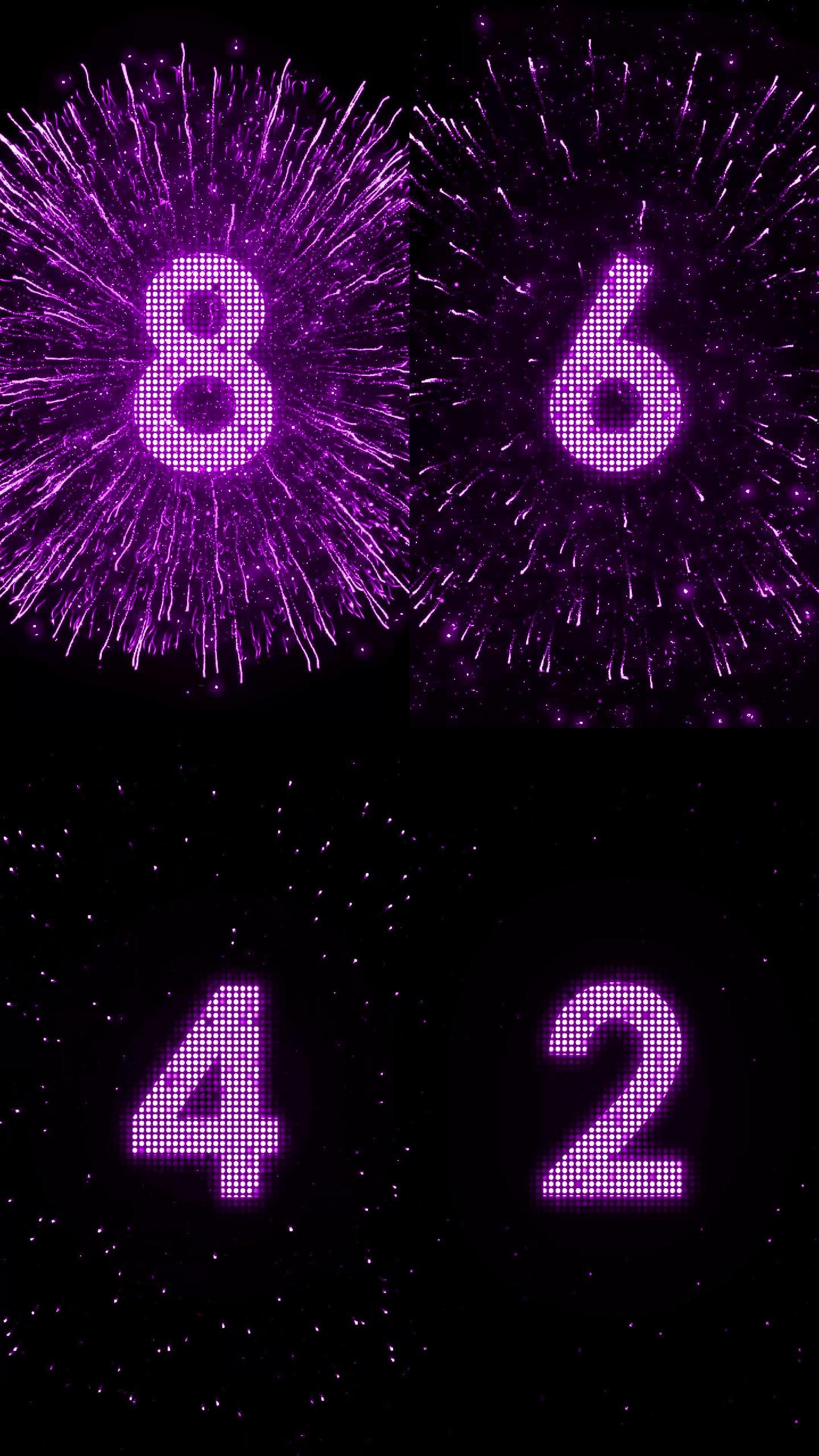 竖屏粉紫色绚丽灯光闪耀10秒倒计时